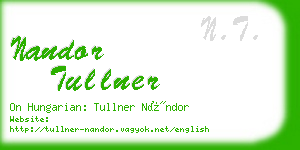 nandor tullner business card